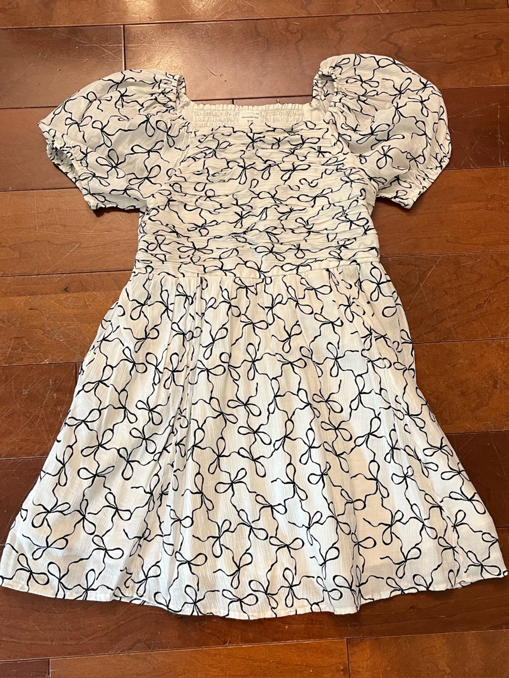 abercrombie kids White Dress with Black Bows